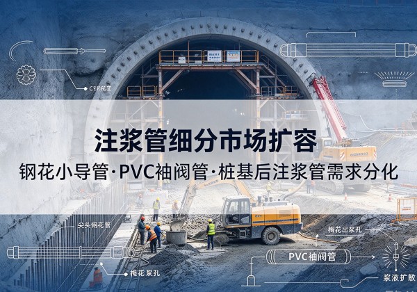 西宁注浆管细分市场扩容，隧道钢花小导管、PVC 袖阀管、桩基后注浆管需求分化